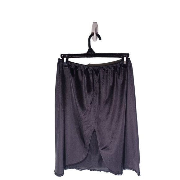 Vintage Half Slip Skirt Womens Medium Nylon Black Made In USA Feminine - Picture 6 of 8